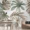 Vintage Muz Ve Palmiye Yaprakları Duvar Kağıdı