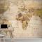 Vintage Dünya Haritası Duvar Kağıdı