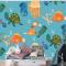 Elle Çizilmiş Okyanusları Kurtar Desen Çocuk Odası Duvar Kağıdı 