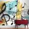 Çizgi Sanatı Müzik Notaları Duvar Kağıdı