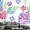 Suluboya Çiçek Duvar Kağıdında Moda Deseni