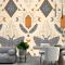 Elle Çizilmiş Boho Geometrik Desen Yemek Odası Duvar Kağıdı