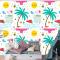 Yakınlaştırma Çocuk Odası Duvar Kağıdı Duvar İçin Yaz Deseni