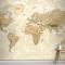 Vintage Fiziksel Dünya Haritası Duvar Kağıdı