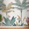 Tropikal Tasarım Yatak Odası Duvar Kağıdı