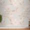 Vintage Nötr Çiçek Desenli Duvar Kağıdı 
