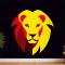 Aslan Başı Logosu Sarı Kırmızı Duvar Kağıdı