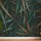 Koyu Tropikal Egzotik Palmiye Yaprağı Duvar Kağıdı