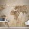 Dünya Haritası Eskitme Tarz Duvar Kağıdı