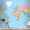 Dünya Haritası Renkli Siyasi Duvar Kağıdı 