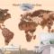 Düz Dünya Haritası Çikolata Günü Çocuk Odası Duvar Kağıdı