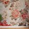 Çiçek Desenli Kumaş Doku Duvar Kağıdı 