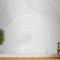 Gri Kıvrımlı Çizgiler Modern Zen Bahçesi Oturma Odası Salon Duvar Kağıdı