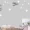 Gri Zemin Beyaz Yıldızlar Çocuk Odası Duvar Kağıdı