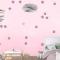 Pembe Kare Puantiyeli Çocuk Odası Duvar Kağıdı