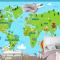 Dünyayı Seyahat Dünya Haritası Çocuk Odası Duvar Kağıdı 
