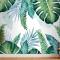 Tropikal Palmiye Yaprağı Duvar Kağıdı 
