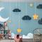 Gece Çocuk Odası Duvar Kağıdı  Ile Ay Ve Yıldızdaki Aile