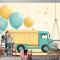 Kamyon Balon Çocuk Odası Duvar Kağıdı