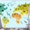 Farklı Hayvan Çocuk Odası Duvar Kağıdı  Ile Dünya Haritası