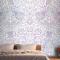 Vintage Çiçek Holografik Desenli Yatak Odası Duvar Kağıdı