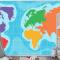 Dünya Haritası Çocuk Odası Duvar Kağıdı Duvarının Havadan Görünümü