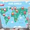 Elle Çizilmiş Çocuk Haritası Çocuk Odası Duvar Kağıdı