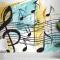 Çizgi Sanatı Müzik Notaları Duvar Kağıdı