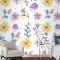 Pastel Renklerde Çiçek Desenli Duvar Kağıdı