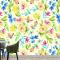 Elle Çizilmiş Küçük Çiçek Desenli Mutfak Duvar Kağıdı