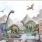 Kids Softs Dinozor Jurassic Dünya Çocuk Odası Duvar Kağıdı