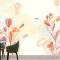 Doğal El Boyalı Çiçek Mutfak Duvar Kağıdı