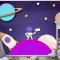 Kağıt Stili Galaxy Boys Çocuk Odası Duvar Kağıdı
