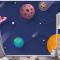 Kağıt Stili Galaxy Uzay Boys Çocuk Odası Duvar Kağıdı