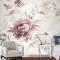 Yumuşak Şakayık Çiçek Vintage Duvar Kağıdı 