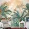 Kaplan Ve Tropikal Yapraklar Duvar Kağıdı