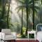 Tropikal Orman Orman Manzarası Duvar Kağıdı 