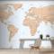 Vintage Dünya Haritası Duvar Kağıdı