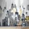 Suluboya Şehir Silueti Duvar Kağıdı 
