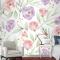 Suluboya Çiçek Desenli Duvar Kağıdı 