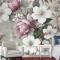 Suluboya Vintage Çiçek Duvar Kağıdı 