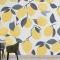 Sarı Limon Modern Tekrar Desenli Mutfak Duvar Kağıdı