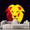 Aslan Başı Logosu Sarı Kırmızı Duvar Kağıdı