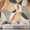 Boho Geometrik Soyut Sanat Duvar Kağıdı 