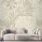 Çiçek Desenli Krem Vintage Duvar Kağıdı