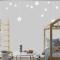 Gri Zemin Beyaz Yıldızlar Çocuk Odası Duvar Kağıdı