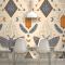 Elle Çizilmiş Boho Geometrik Desen Yemek Odası Duvar Kağıdı