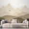 Dağ Manzarası Siluet Duvar Kağıdı 