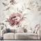 Yumuşak Şakayık Çiçek Vintage Duvar Kağıdı 