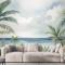 Tropikal Plaj Manzaralı Duvar Kağıdı 